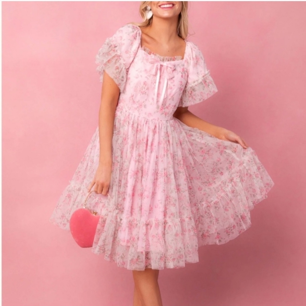 Ivy City Co First Love Dress Mini Pink Floral 2X - Picture 2 of 8